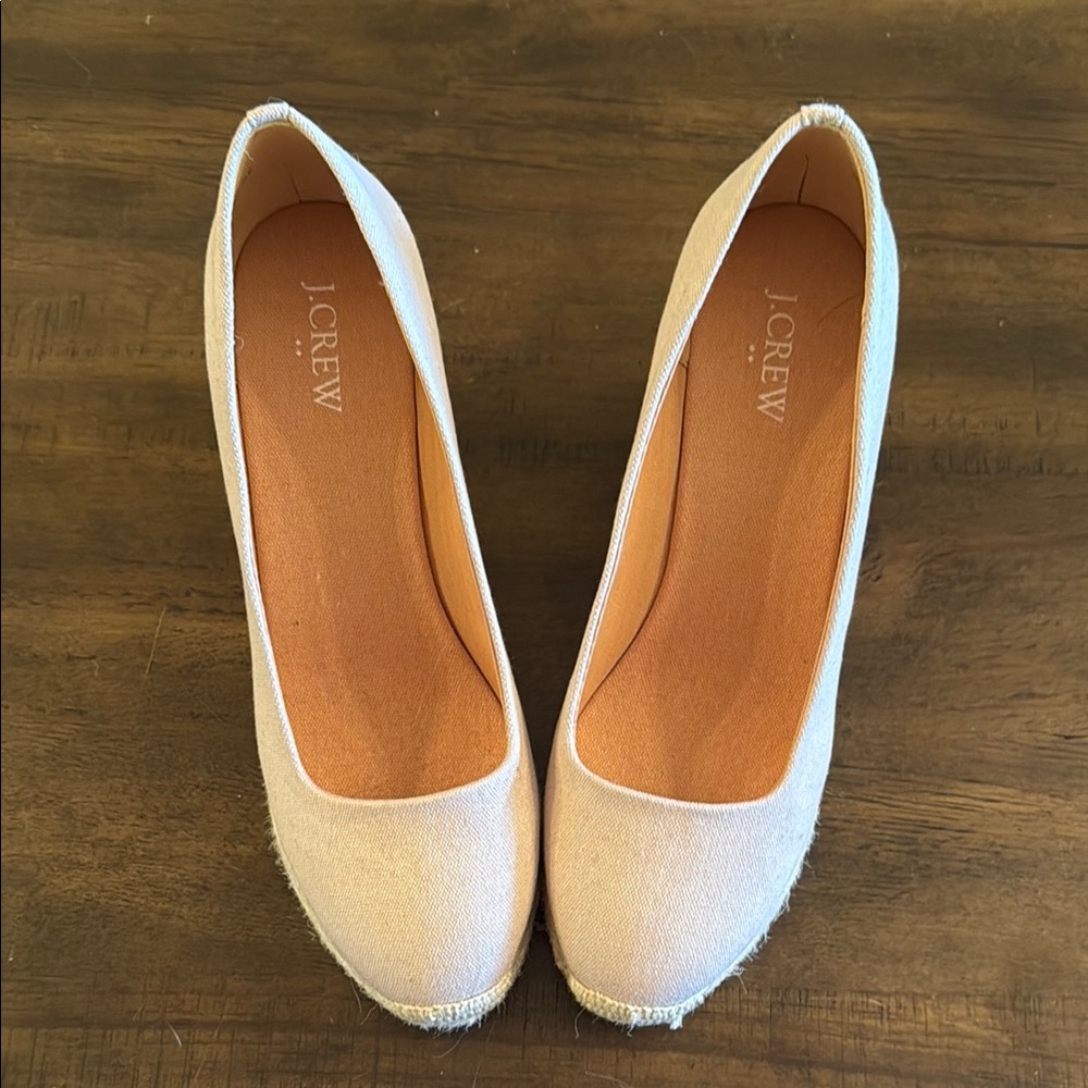 J. Crew Cream Espadrilles Elegant Design